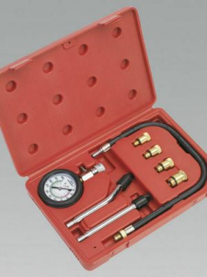 Sealey Petrol Engine Compression Tester Tool Kit Set 10 - 18mm