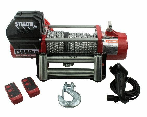 Stealth 13500lb 12v Electric Recovery/Off Road Winch inc wireless remote ST003