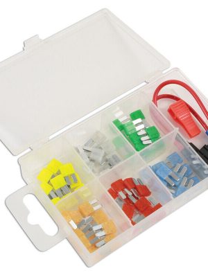 Connect - Micro 2 Blade Fuse & 2 Fuse Holders Assorted Box - 63 Pieces - 37159