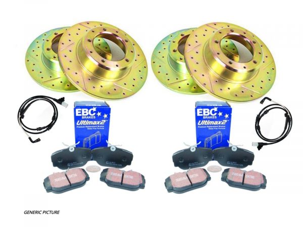 DISCOVERY 3 TDV6  FRONT & REAR PERFORMANCE DISCS, PADS & SENSOR KIT- PBDK01