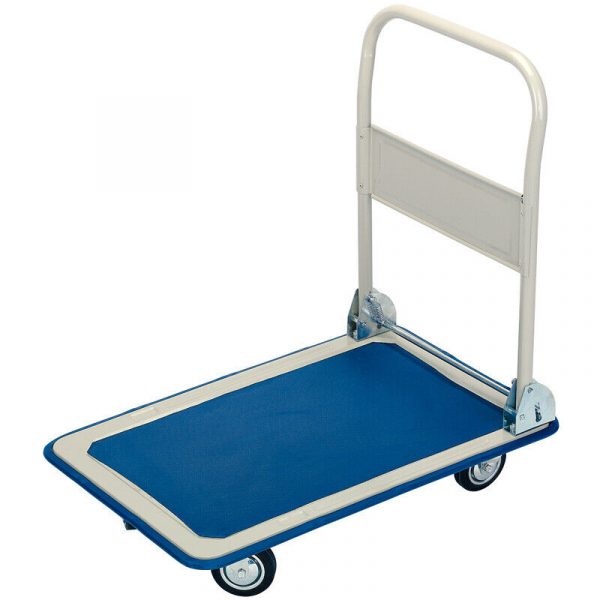 Draper - 150kg Platform Trolley with Folding Handle - 630 x 480 x 850mm - 44005