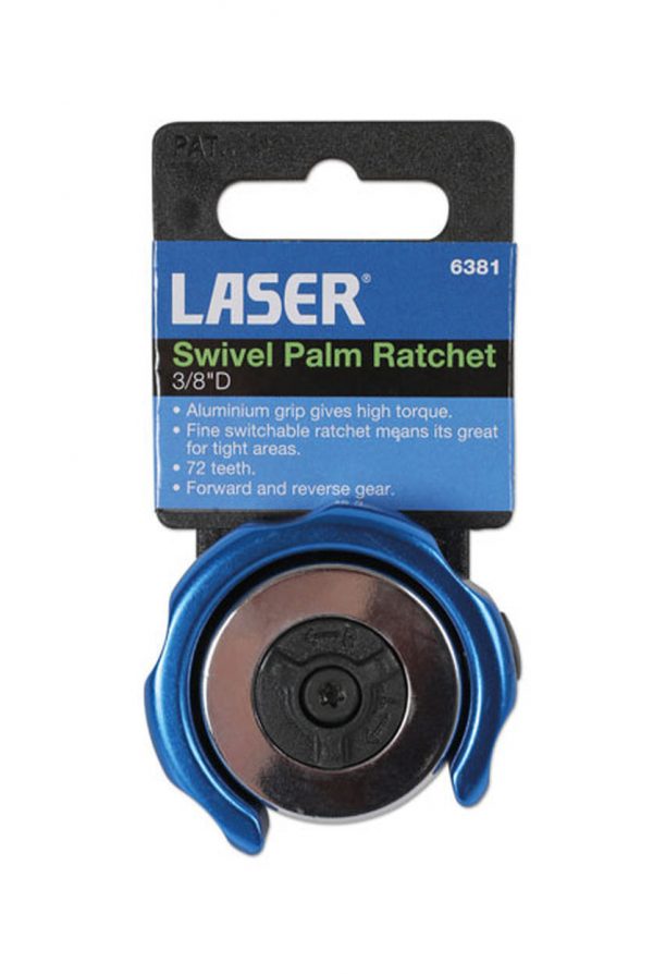 Genuine Laser Tools 6381 Swivel Palm Ratchet 3/8"D