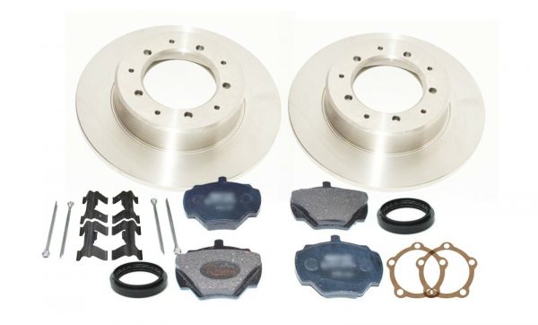 LAND ROVER DEFENDER 90 1994>16 - NEW REAR BRAKE DISCS & PADS + FITTING KIT SET