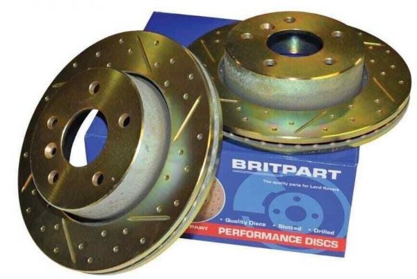 Land Rover Discovery 3&4 - Drilled & Grooved Performance Rear Brake Discs-DA4614