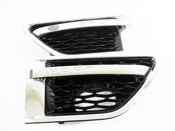 Range Rover Sport 2010>2013 - HAWKE Silver Side Vents & Black Mesh/Bar