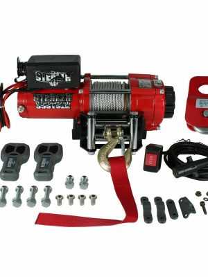Stealth 3500lb 12v Electric Winch With Synthetic Rope & Pulley Block