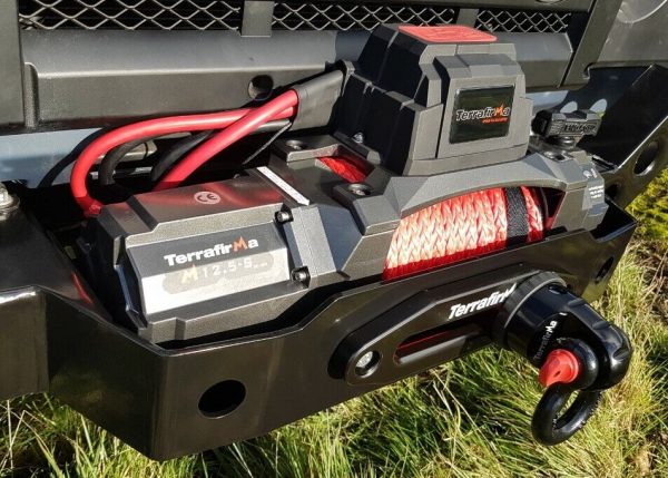 Terrafirma M12.5S 12v electric winch synthetic rope & 2 wireless remotes TF3320 - Image 3