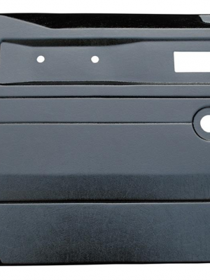 LAND ROVER DEFENDER - LH BLACK FRONT ROW DOOR CARD - MANUAL WINDOW TERRAFIRMA