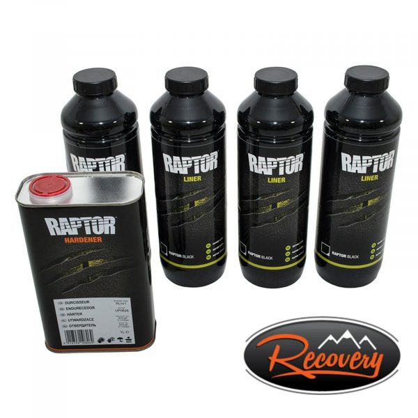LAND ROVER Tough Protective Paint U-POL RAPTOR BLACK Finish large Kit - DA6382