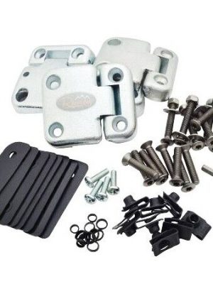 Land Rover Defender - Front Door Hinge Kit + Stainless Steel Fixings - DA1070SS