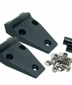 LAND ROVER DEFENDER 90 110 130 - BONNET HINGE SET MATT BLACK ALUMINIUM - DA1152B