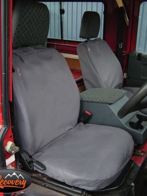 LAND ROVER DEFENDER GREY WATERPROOF SEAT COVERS FRONT ROW 3 SEATS - DA2815GREY
