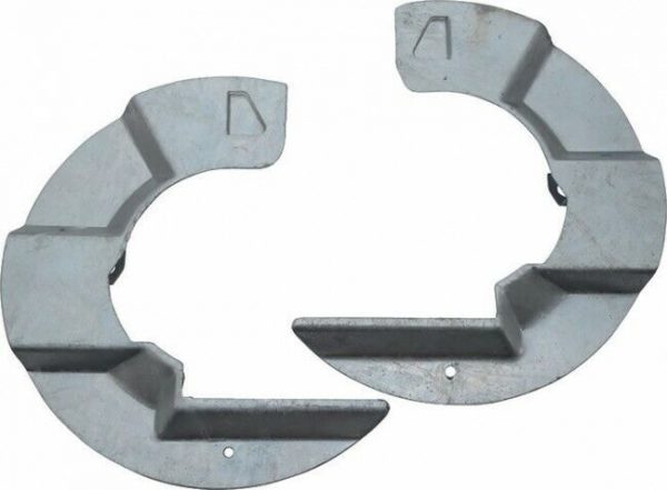 LLAND ROVER DEFENDER 90 110 - GALVANISED FRONT BRAKE DISC MUD SHIELDS PAIR