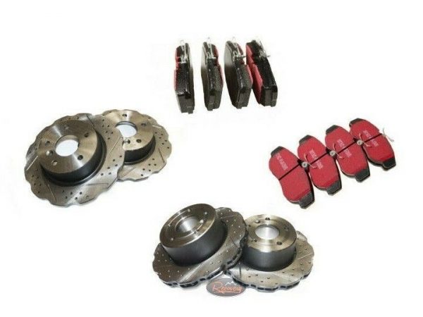 LR DISCOVERY 2 1998-2004 TD5&V8 - DRILLED + GROOVED WAVY PERFORMANCE BRAKE KIT
