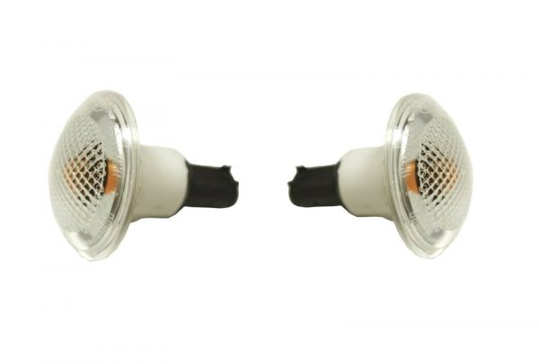 RANGE ROVER L322 CLEAR SIDE WING REPEATER INDICATOR LIGHTS & BULBS X2