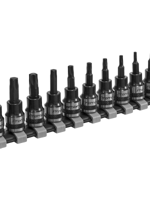 SEALEY BLACK PREMIER RANGE TORX STAR KEY SOCKETS T10 - T50 10 Piece