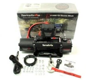 Terrafirma A 12000LB 4x4 Recovery Winch 12,000lb 12v Synthetic Rope  TF3301