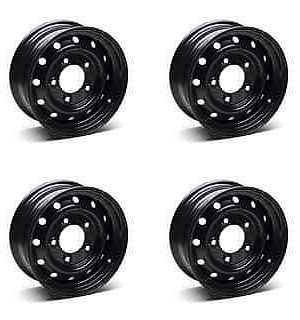 DEFENDER - SET OF 4  BLACK WOLF STYLE WHEEL ROAD - ANR4583PM X 4
