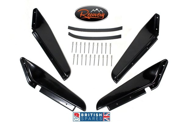 LAND ROVER DEFENDER 110 -TERRAFIRMA MUD DEFLECTORS MUD GUARDS GLOSS BLACK TF1131