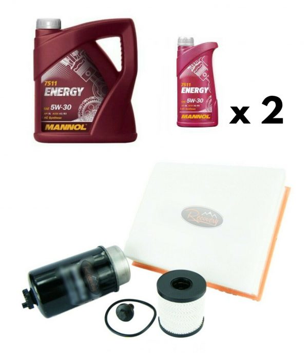 LAND ROVER DEFENDER 2.4 TDCi PUMA 2007>16 SERVICE FILTER KIT+ 7 LTRS MANNOL OIL
