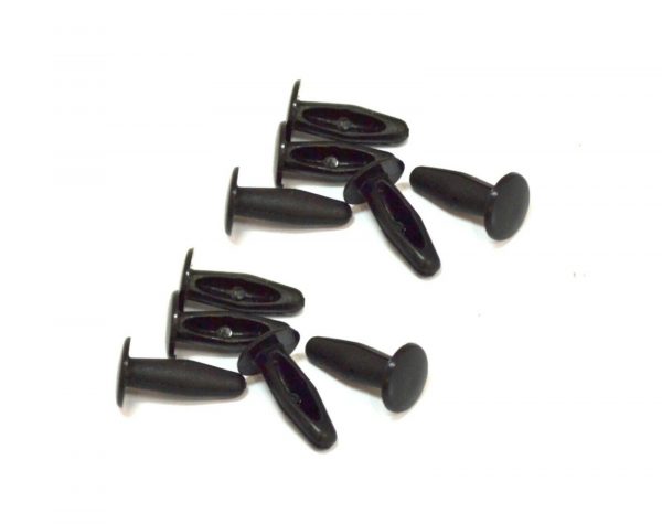 LAND ROVER DEFENDER 90 110 130 - SET OF 10 BLACK SEAT/DASH TRIM NAIL -MTC9962X10