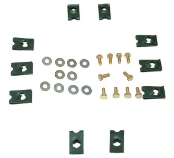 LAND ROVER DEFENDER - FRONT WING TO A-POST BOLTS, WASHERS, CLIPS x 10