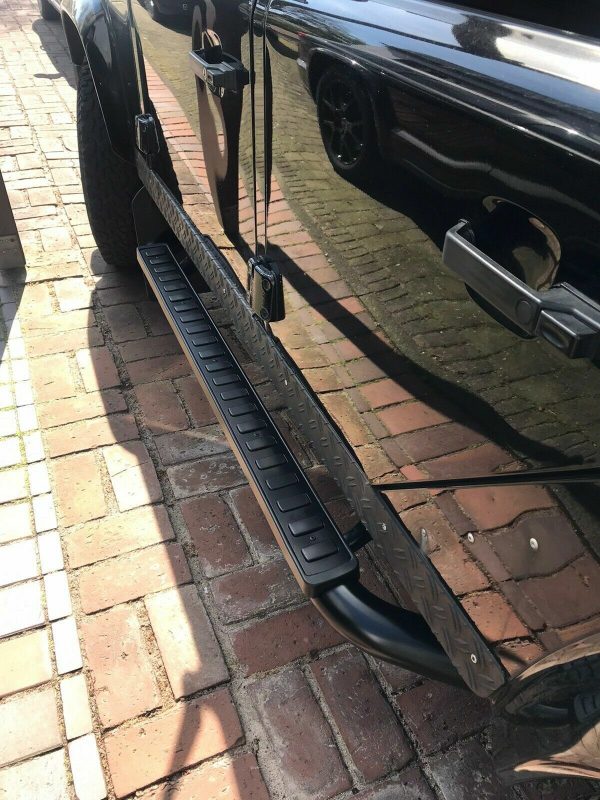 LAND ROVER Defender 110 ‘Fire & Ice’ style "Ebony" side steps (2)  UK MADE URBAN - Image 3
