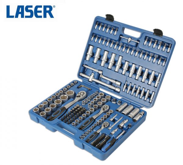Laser Tools - Socket Set 1/4"D, 3/8"D, 1/2"D 171pc Metric - 6590