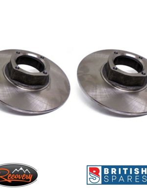 MG MIDGET, AUSTIN HEALEY SPRITE FRONT BRAKE DISCS x 2 (WIRE WHEELS) BTA469