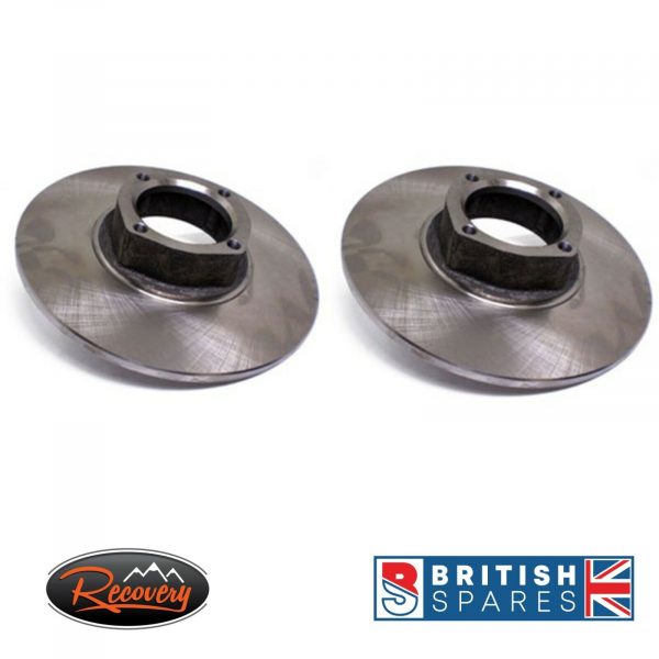 MG MIDGET, AUSTIN HEALEY SPRITE FRONT BRAKE DISCS x 2 (WIRE WHEELS) BTA469