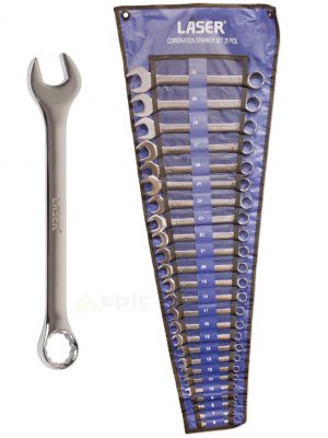 NEW LASER 25 Piece Metric Combination Open-End Spanner/Wrench Set 6mm-32mm 6396