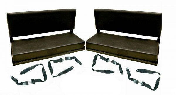DEFENDER 90/110 2 FOLDING REAR BENCH SEATS + 4 LAP SEAT BELTS -RBSK01