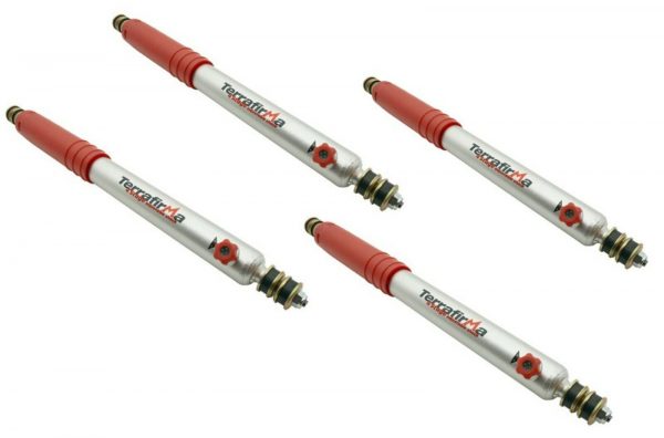 LAND ROVER DEFENDER NEW TERRAFIRMA +5" 4 STAGE LONG TRAVEL SHOCK ABSORBERS X4