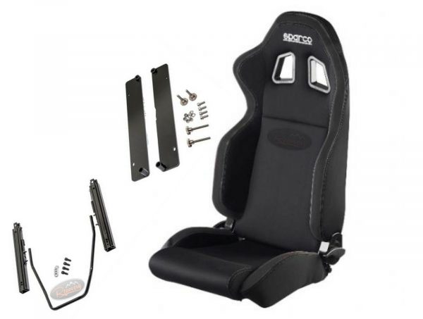 LAND ROVER DEFENDER SPARCO R100 BLACK / BLACK SEAT KIT- DA7304 DA7306 DA7307
