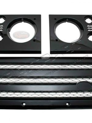 LAND ROVER DEFENDER XS GLOSS BLACK GRILLE, VENT & HEADLAMP SURROUND KIT-DXSGK01
