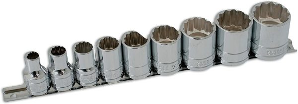 Laser Tools  Whitworth Socket Set 1/2"D 9pc - 2919